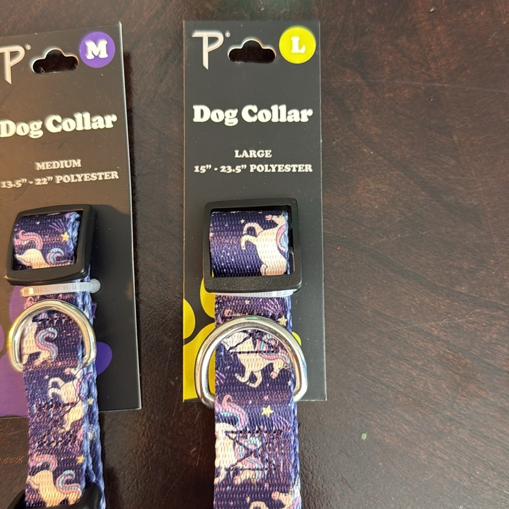 Purple Dog Collar with Unicorn Design - Picture 3 of 3